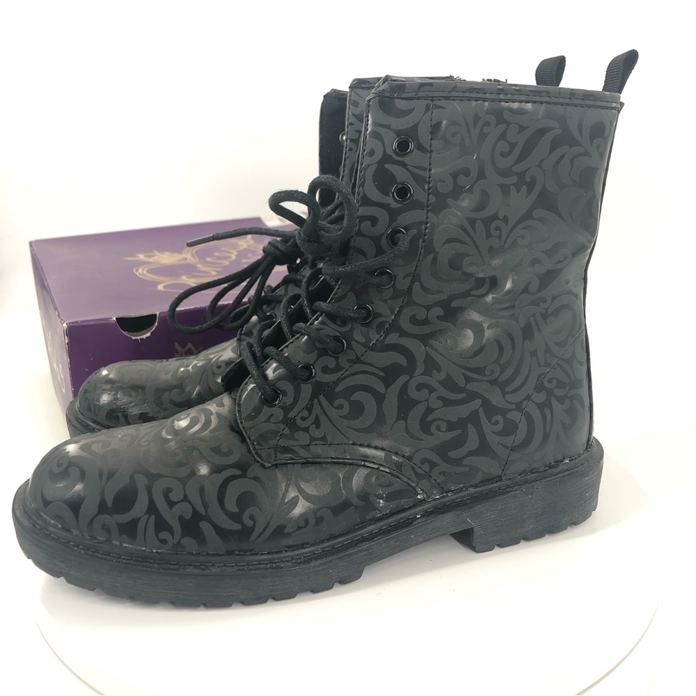 Black combat boots